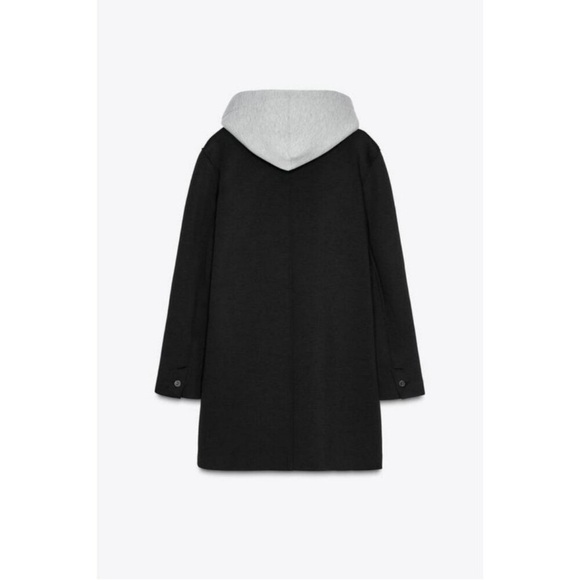 ZARA COAT WITH COMBINED HOODIE - Picture 4 of 7